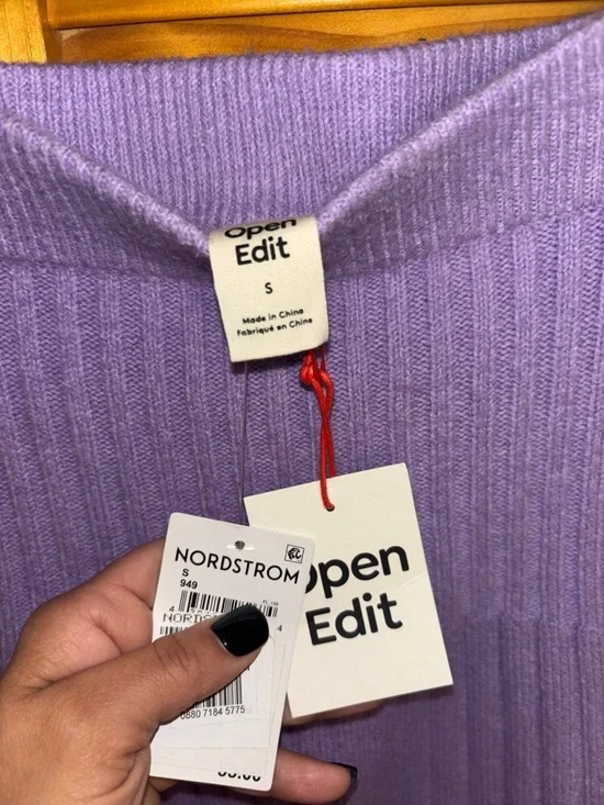 Ribbed Lilac Knit Mini Skirt - Women - Picture 4 of 4